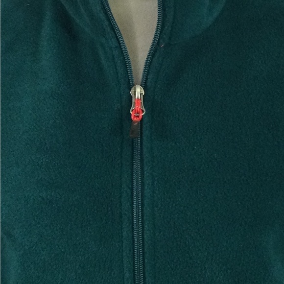 Woolrich Women’s Fleece Zip Up Vest in Color Deep Atlantic Size Large Like New - Picture 5 of 9